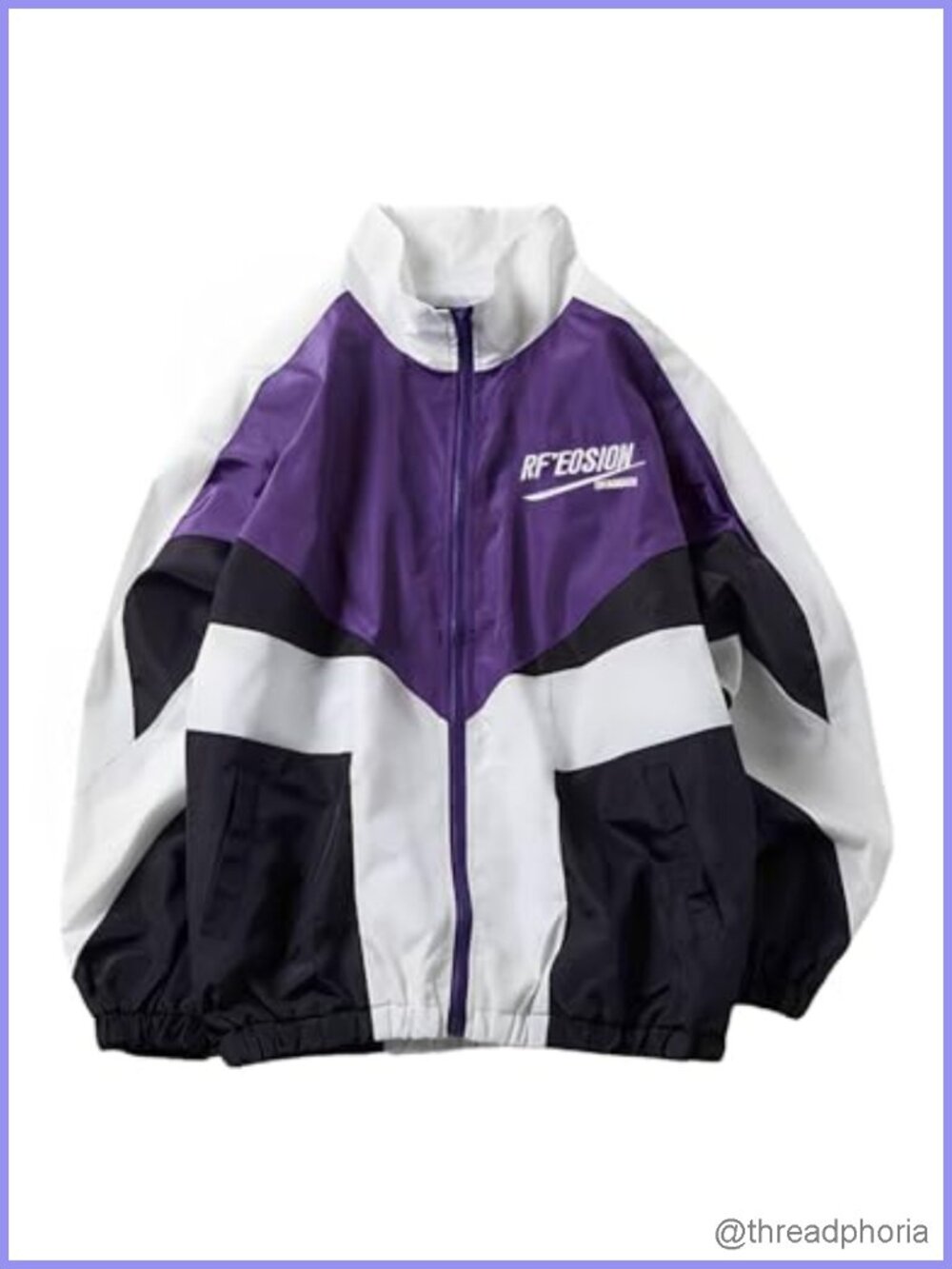 Women's Y2K Varsity Windbreaker Bomber Jacket Oversized